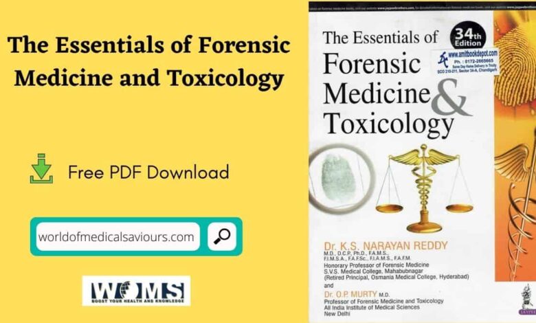 the essentials of forensic medicine and toxicology by narayan reddy free download