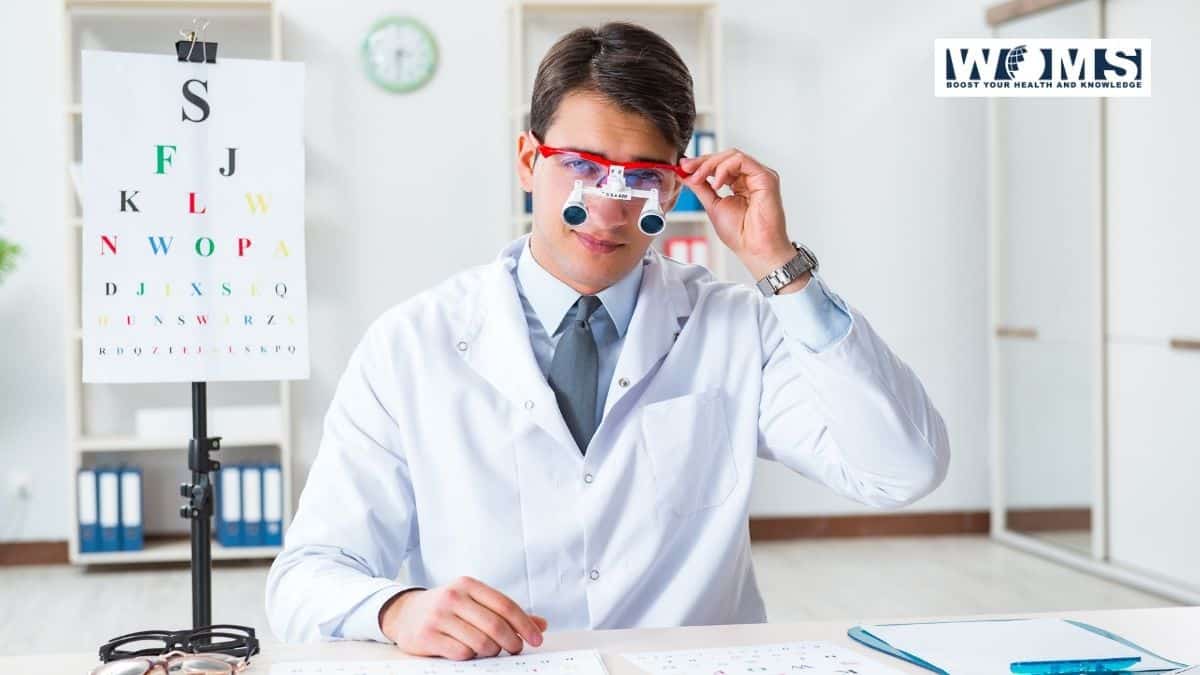 eye doctor stock photo